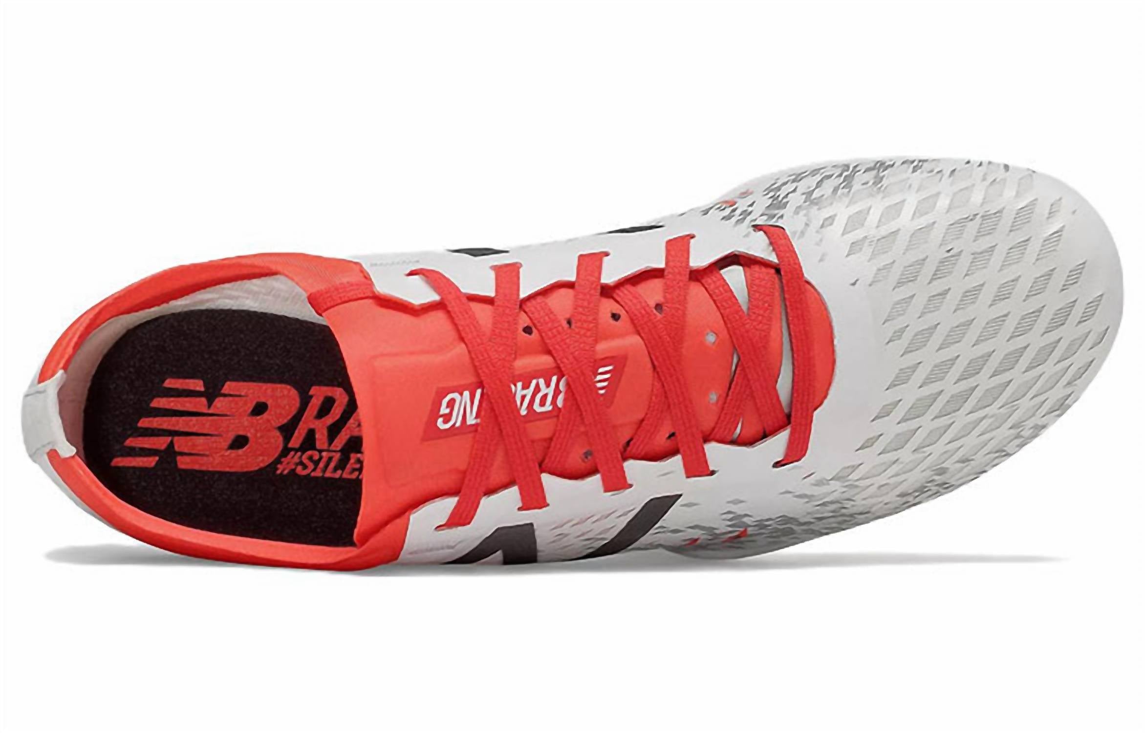 New Balance Women's Md800 V5 Track Spikes Shoes in white pink black - women's shoe - alternate view