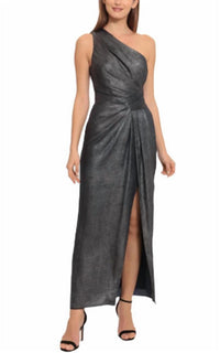 Maggy London - One Shoulder Shimmer Long Dress