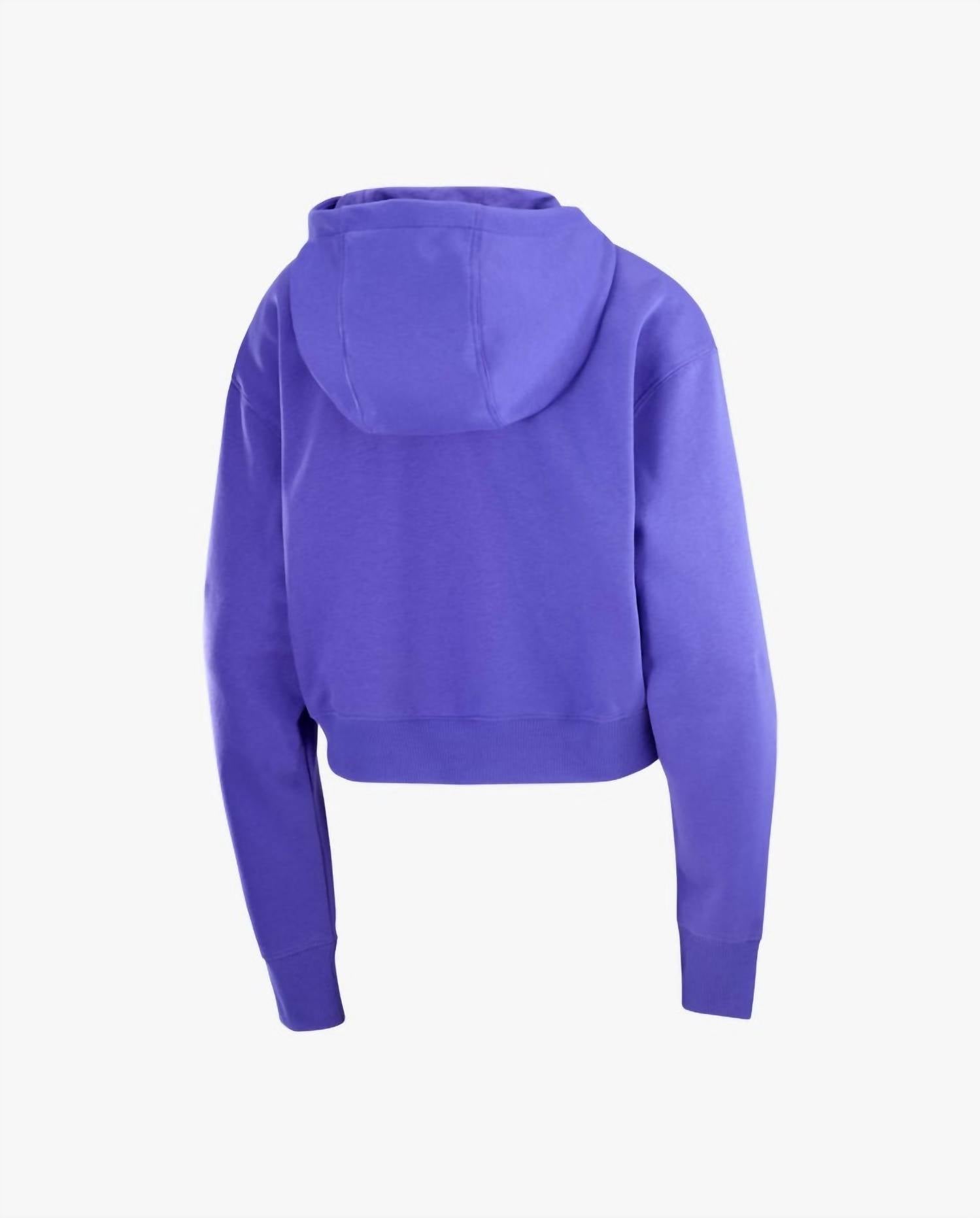 SALOMON Logo Crop Hoodie in liberty - women's top - view 5