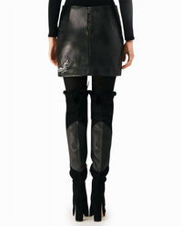 Nicole Miller - Leather Mini Skirt