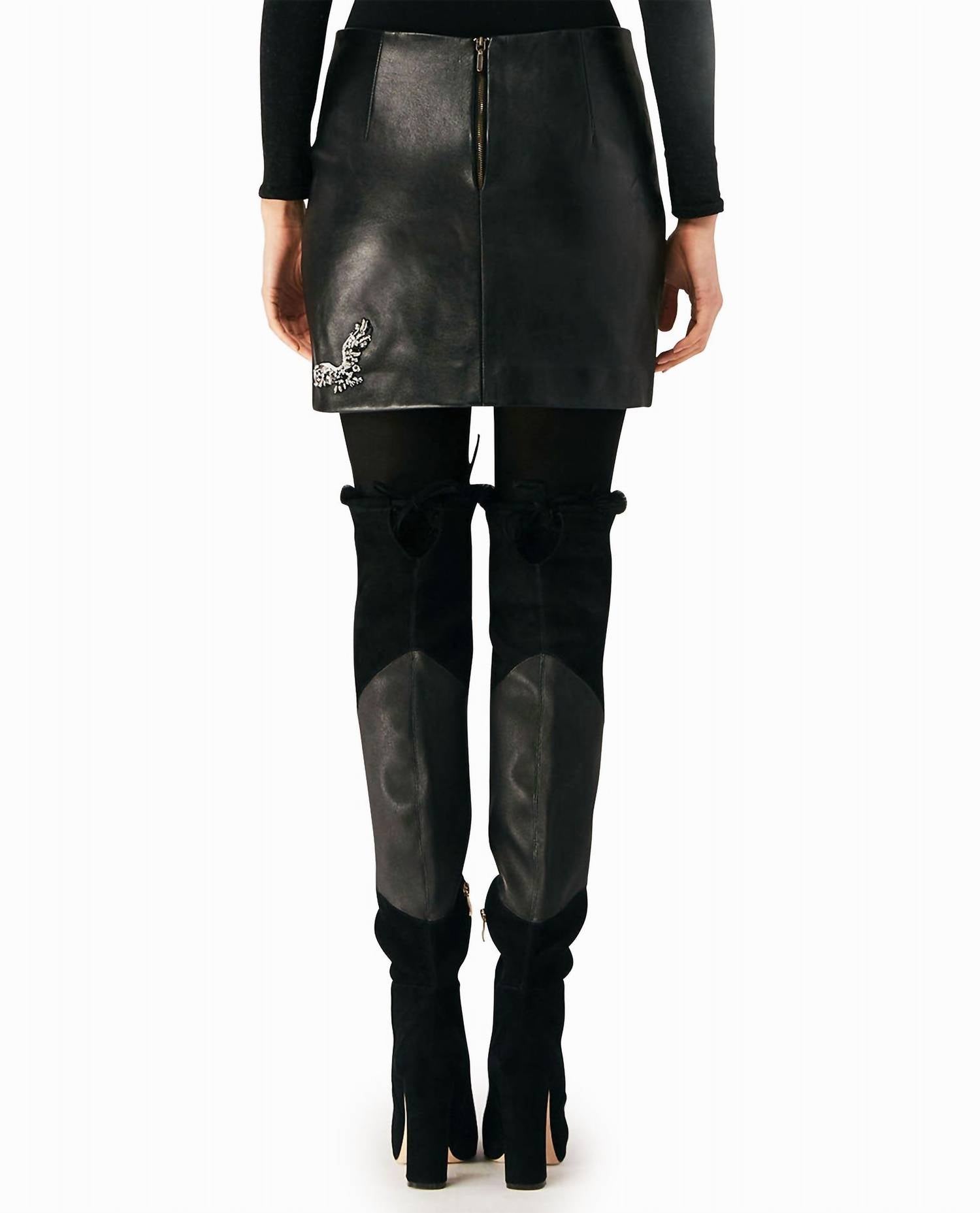 Nicole Miller - Leather Mini Skirt