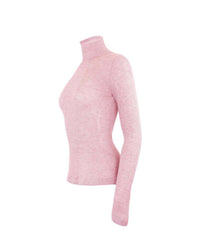 Theo The Label - Women's Nomia Sheer Knit Turtleneck Top