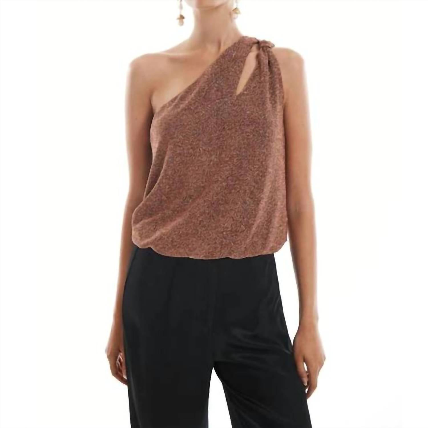 Krisa - Tie One Shoulder Tank