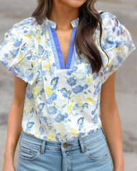 Shewin - Edie Floral Print Top