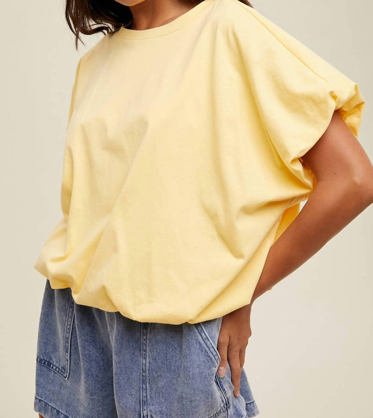 Wishlist - BUBBLE HEM KNIT TOP