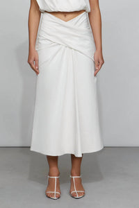 Et Ochs Bryn Midi Skirt in white - women's skirt - view 5