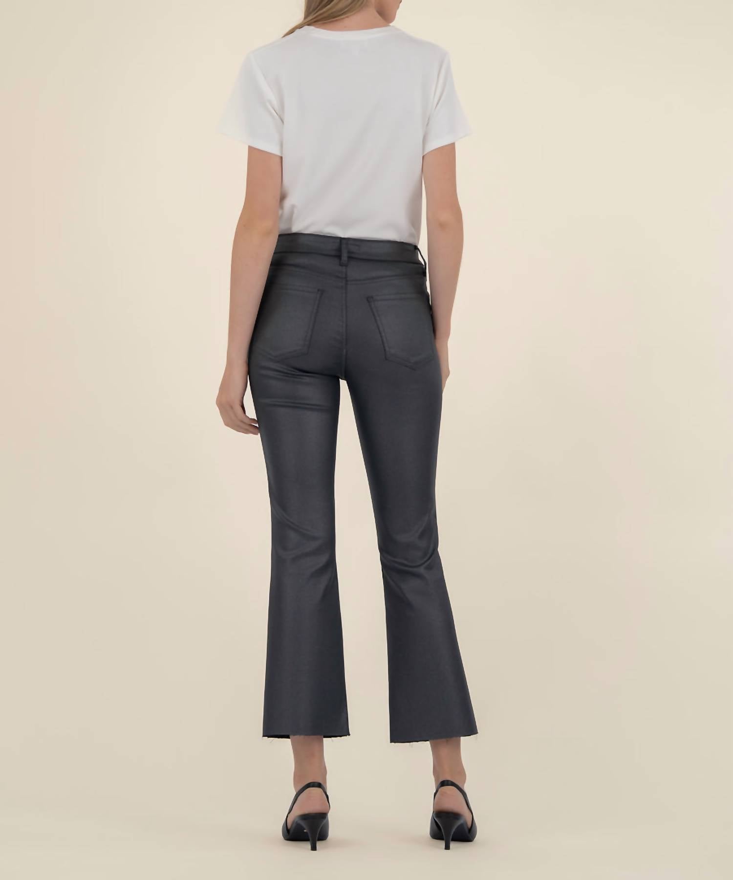 Kut From The Kloth - Kelsey Coated High Rise Ankle Flare Pants