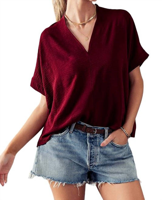 Urban Daizy - Gameday Oversized Folded Short Sleeve Top