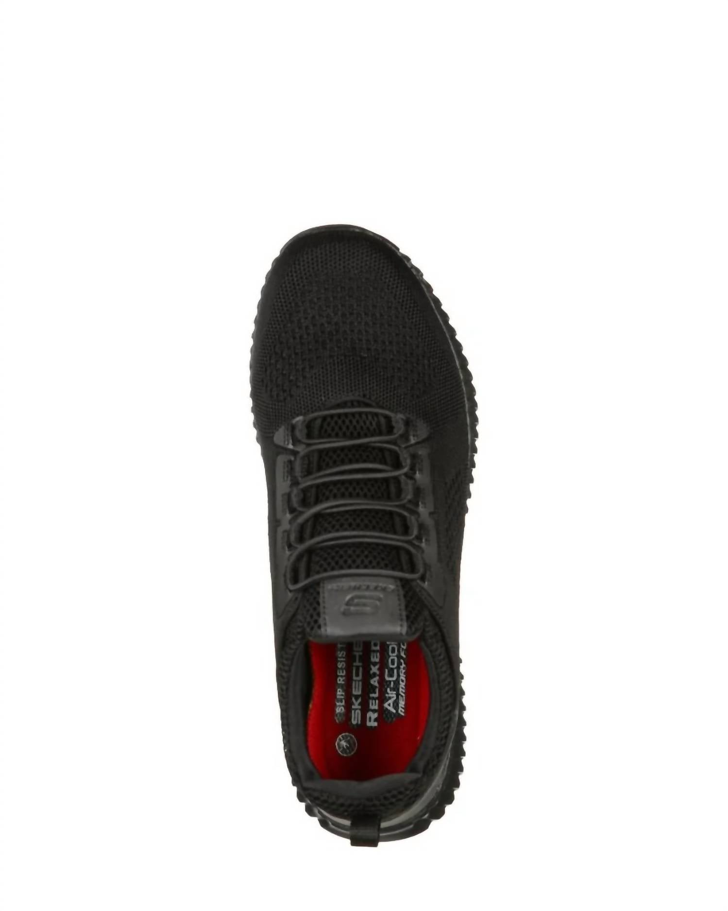 Skechers Men's Cessnock Sr Shoes in black - men's sneaker - detail view