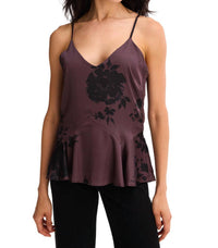 ALLISON NEW YORK Leilani Tank Top in brown floral - women's tank top