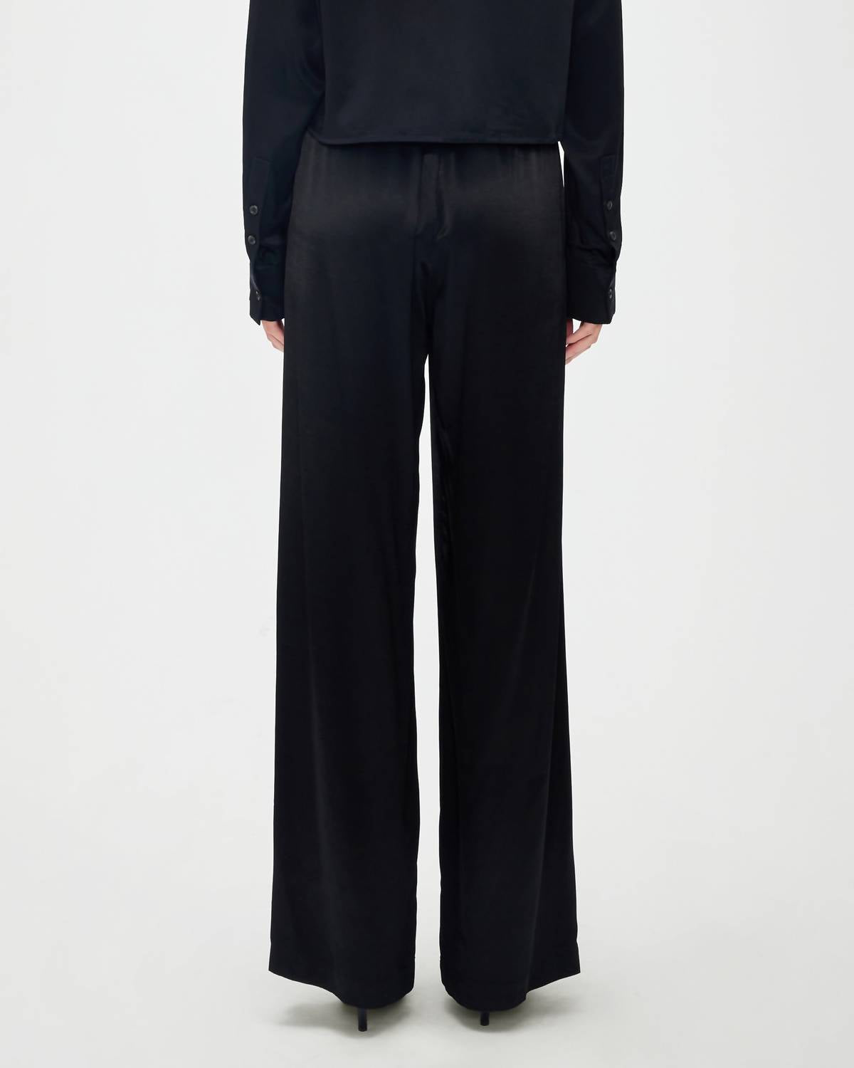 Enza Costa - Pleated Satin Pant
