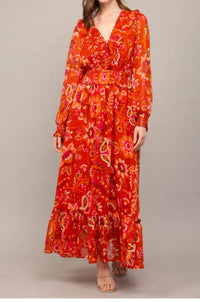 Fate - Lurex Chiffon Ruffle Dress