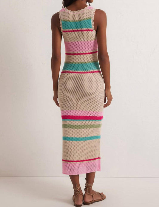 Z Supply - Women's Ibiza Stripe Crochet Sweater Midi Dress