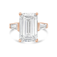 Diana M Jewels - Women's Emerald & Baguette Lab-Grown Diamond Fashion Ring (10.00 TCW) - Bold