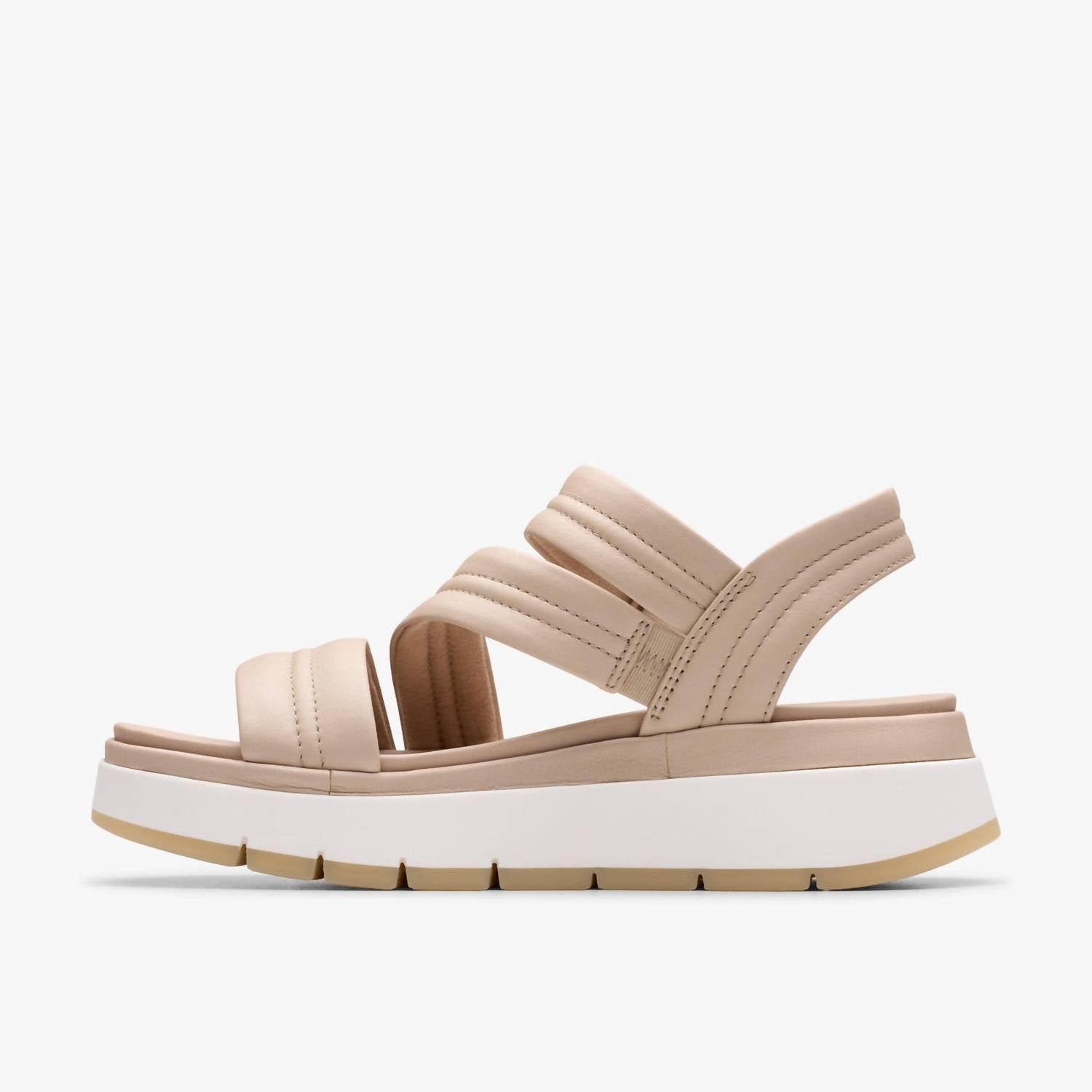 Clarks Women's Tuscan Strap Sandals in sand leather - women's sandal - detail view
