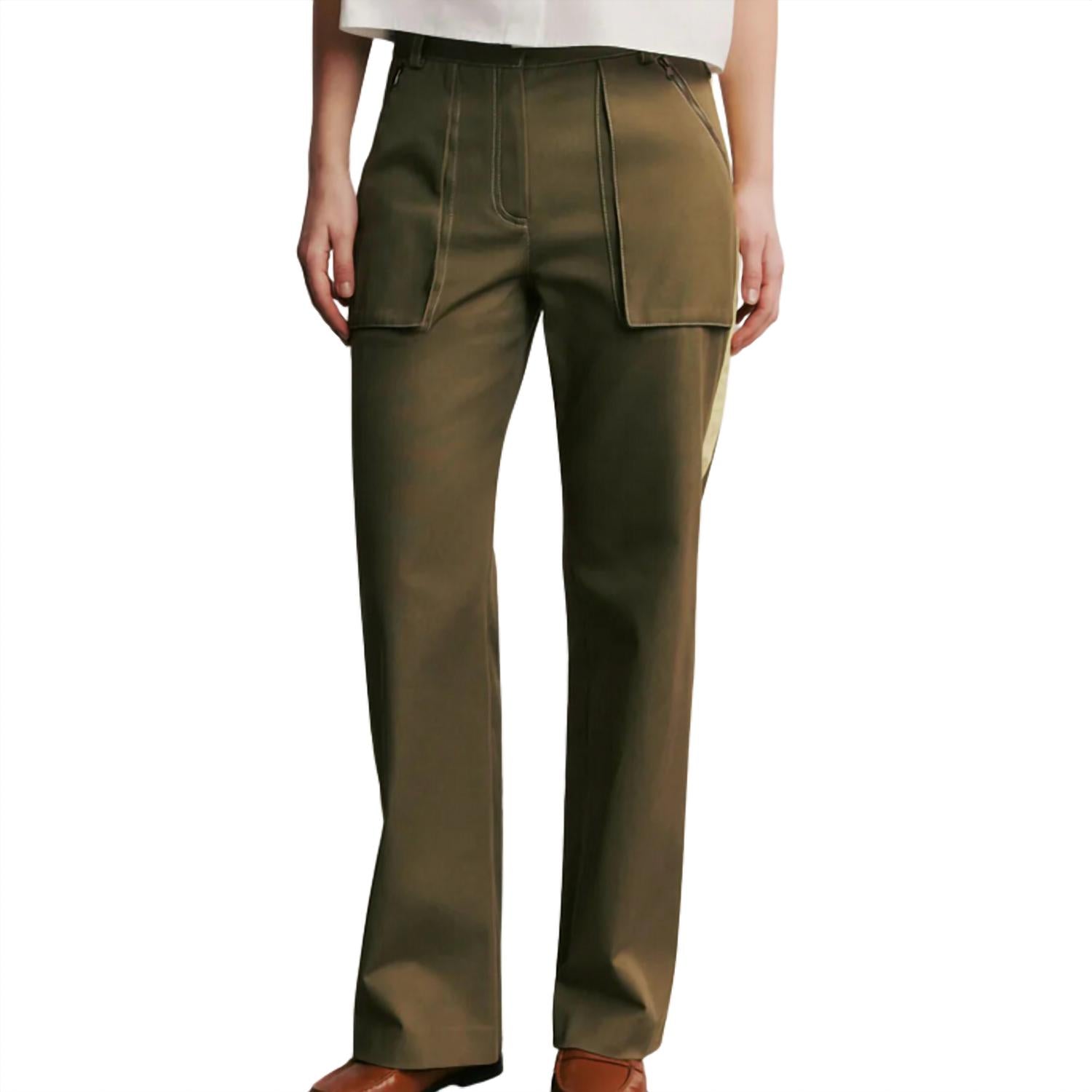 TWP Women's Isa Pant in dark olive - women's pants