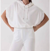 Majestic Filatures - Women's Organic Cotton Terry Short Sleeve Hoodie