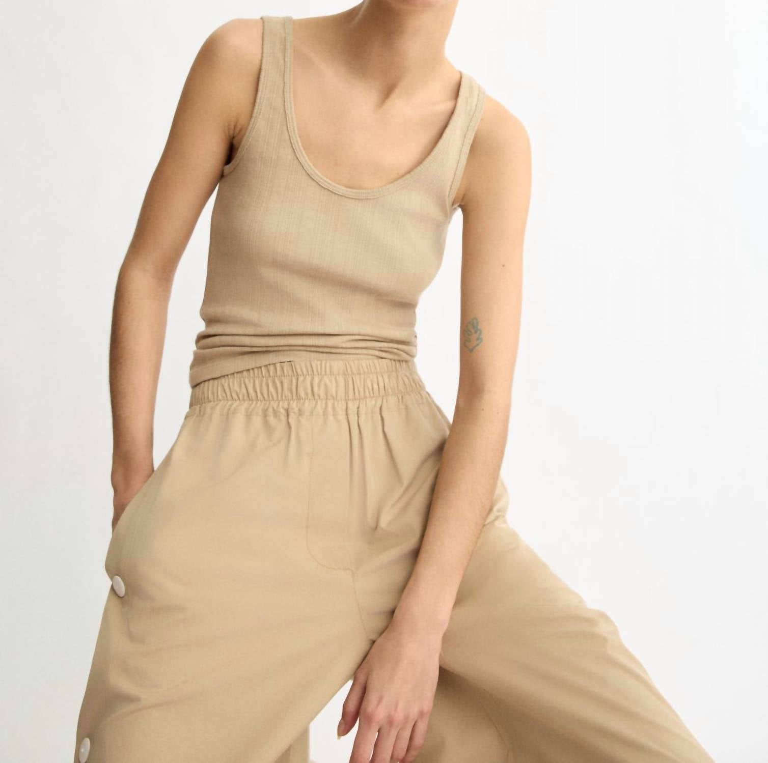 Arlo Mott Nevins Tank Top in khaki - women's tank top