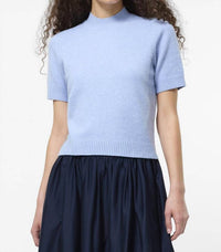 French Connection - Vhari Recycled Knit Mock Neck Short Sleeve Top