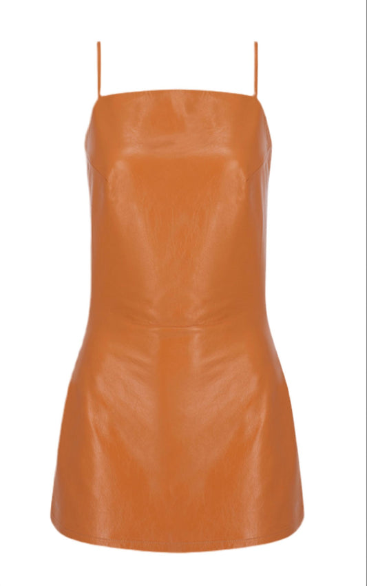 Zeynep Arcay - Women's Leather Mini Jumpsuit