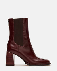 STEVE MADDEN Women's Downtown Boots in brown leather - women's shoe