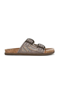 BLOWFISH Women's Lima Sandal in cloud met stones - women's sandal - detail view