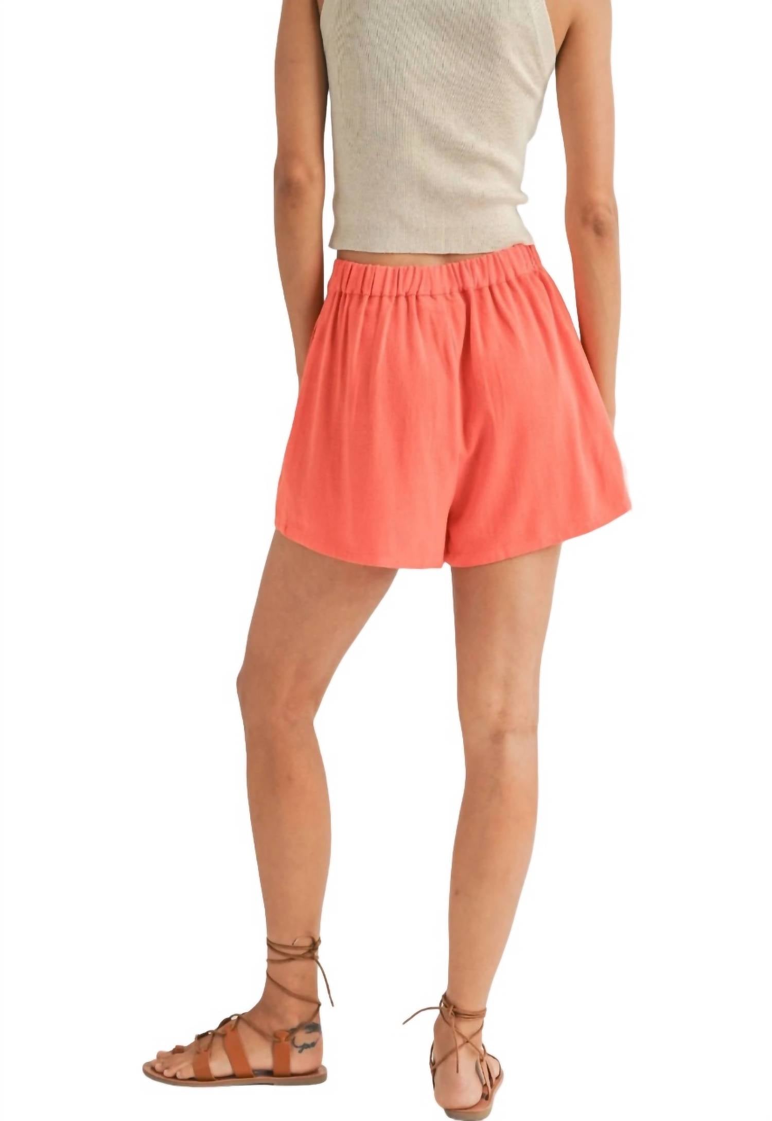 Sadie & Sage - Shoreline Back Elastic Shorts