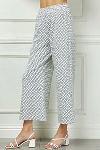 See And Be Seen - Metallic Jacquard Cropped Pants