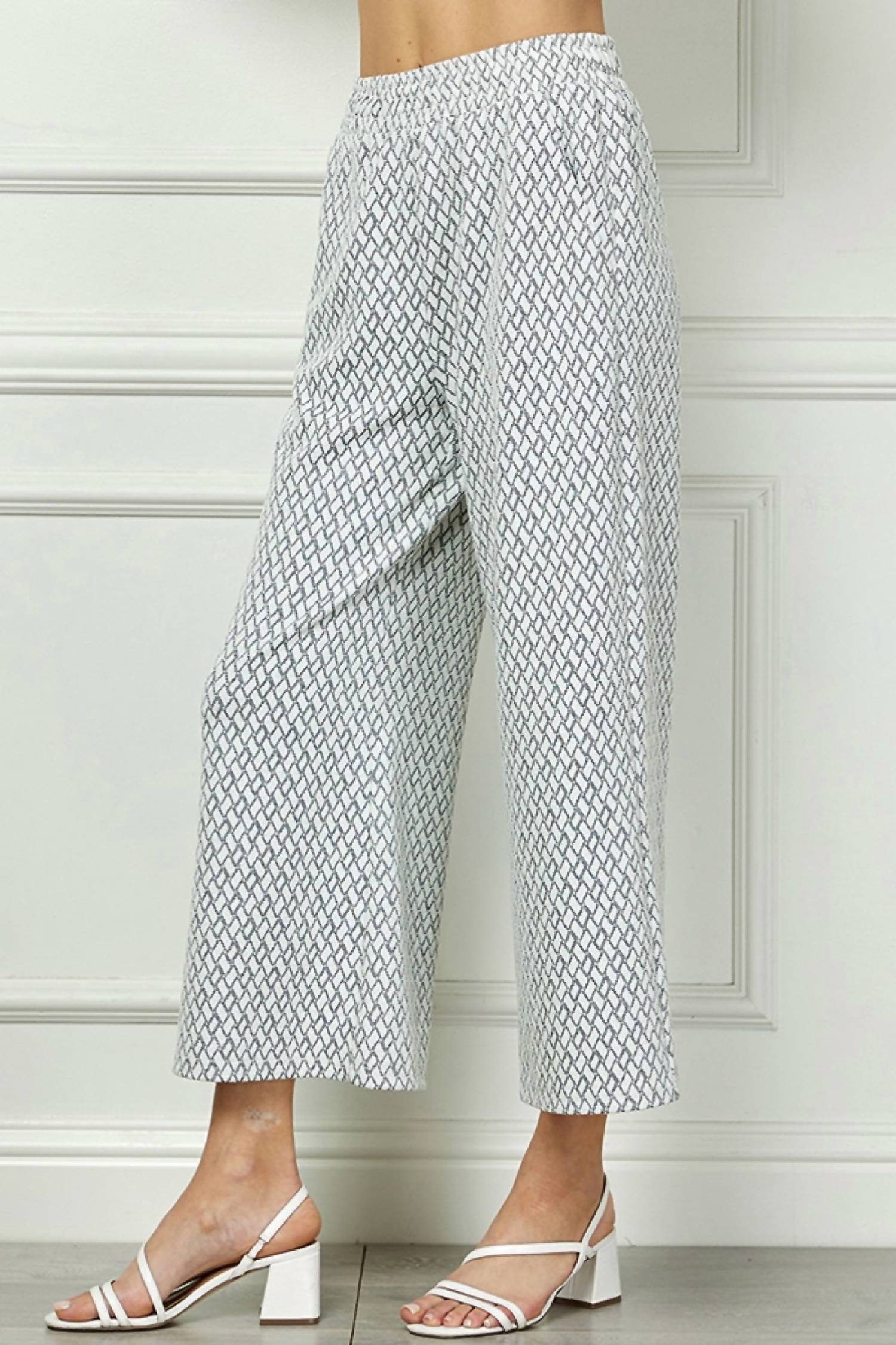 See And Be Seen - Metallic Jacquard Cropped Pants