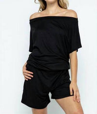 Ellis - Off The Shoulder Pocket Romper - Plus