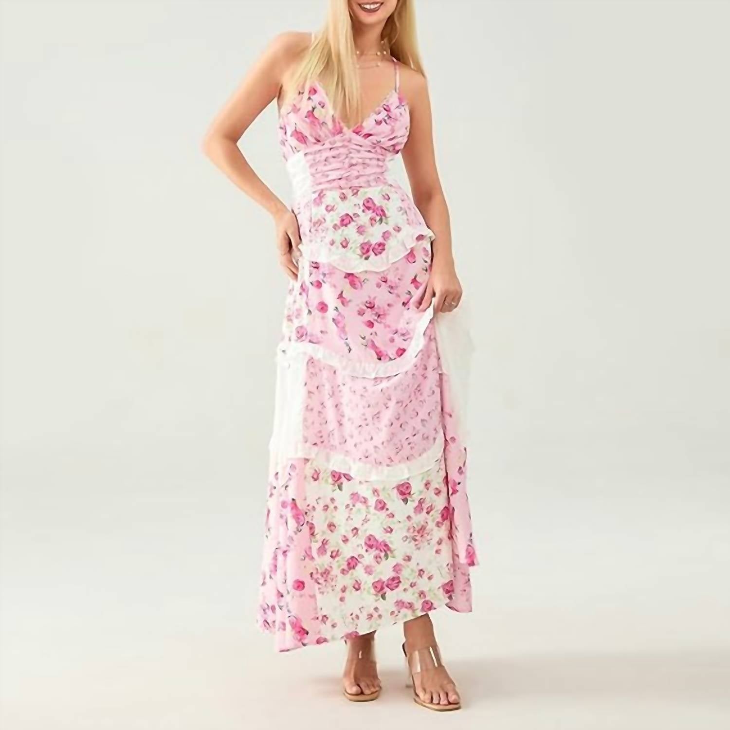 Rosa Clothing - Floral Patchwork Dress