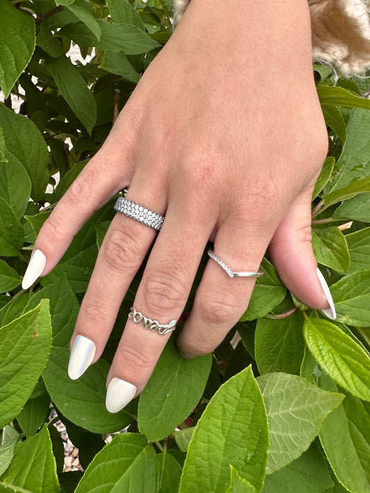 Pandora - Women's Wishbone Clear Cubic Zirconia Ring