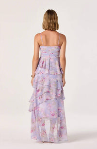 Astr - Coline Ruffle Chiffon Maxi Dress