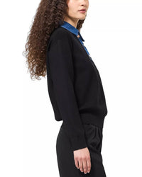 FRENCH CONNECTION Denim Knit Sweater in black - women's sweater - alternate view