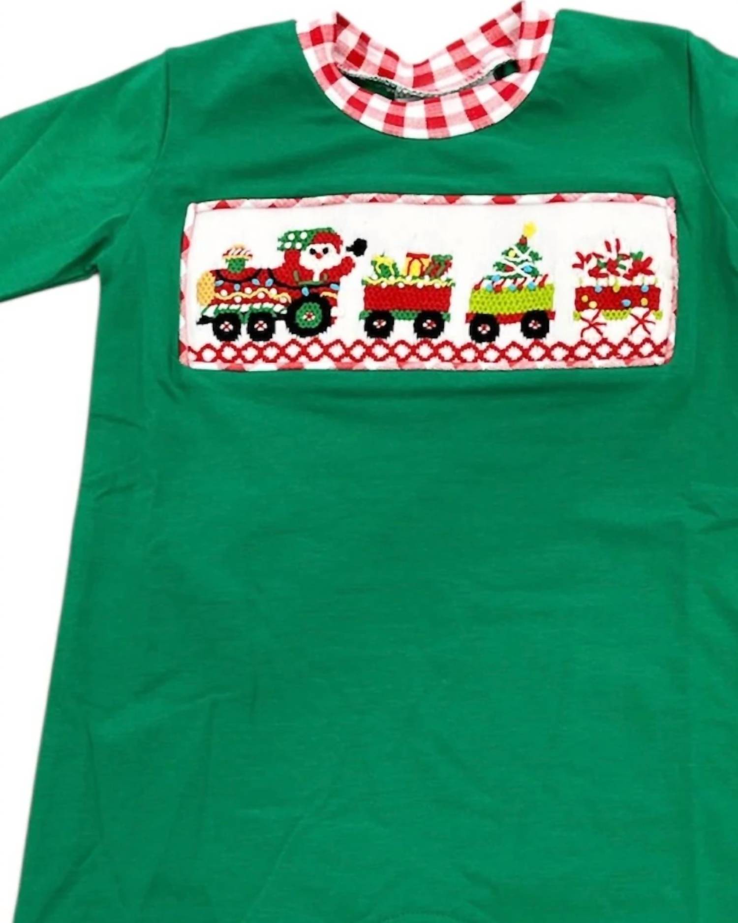 Whimsy Bay Kids - Kid's Santa's Train Smocked Romper