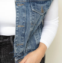 Olivaceous - Make It Count Denim Vest