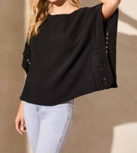 Tribal - Vintage Wash Cotton Gauze Kaftan Blouse With Fancy Trim