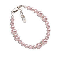 Cherished Moments - Little Girls Carlee Pearl And Crystal Bracelet