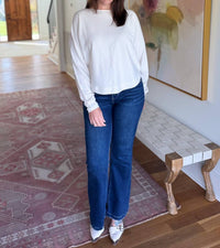 ee:some Whisper Long Sleeve Sweater in off white - women's sweater
