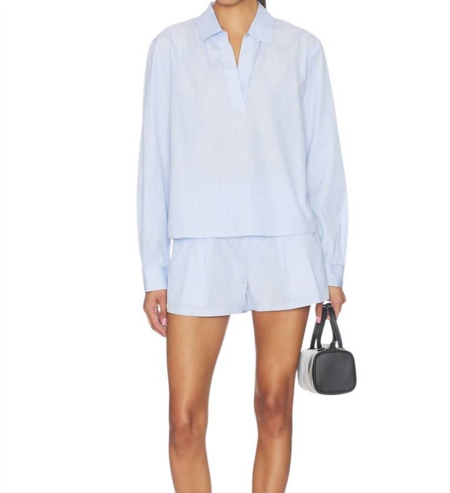 Frame - Striped Long Sleeve Pullover Top