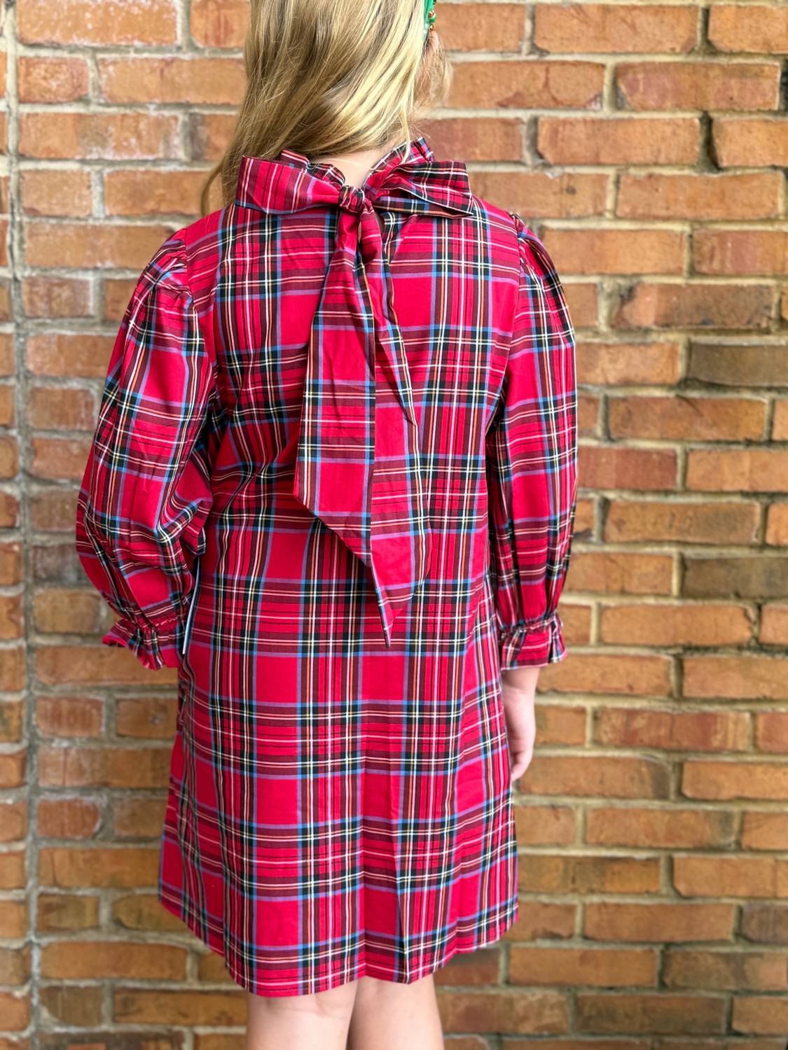 J.Marie - The Hollin Long Sleeve Bow Tween Dress