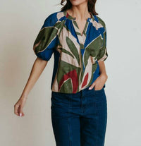 LAROQUE Henley Top in watch hill - women's t-shirt