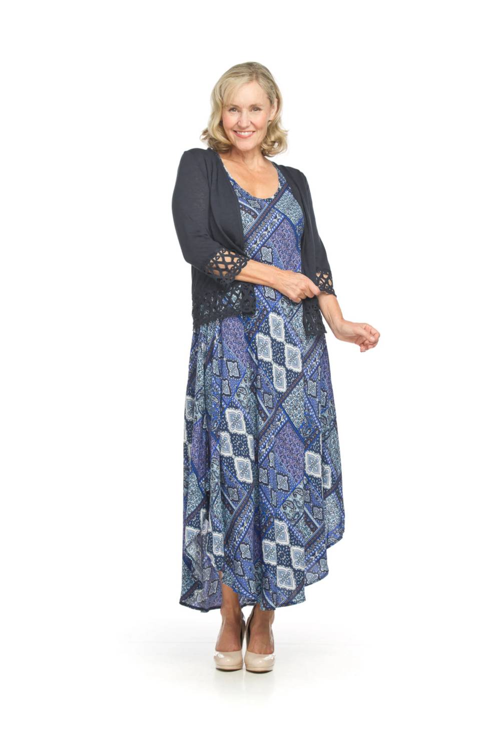 Papillon - Stretch Cardigan With Lace Trim