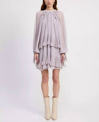 En Saison Nicolette Mini Dress in lavender - women's dress