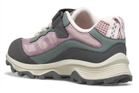 MERRELL Little Kid's Moab Speed A/c Low Waterproof Sneaker in dusty pink olive - kids' sneaker - alternate view