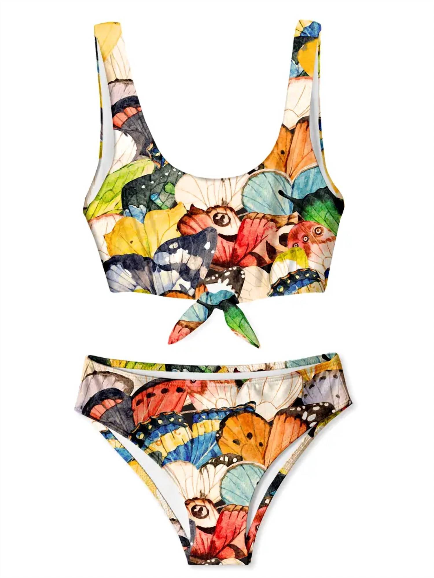 Stella Cove - Girl's Butterfly Summer Chest Tie Bikini