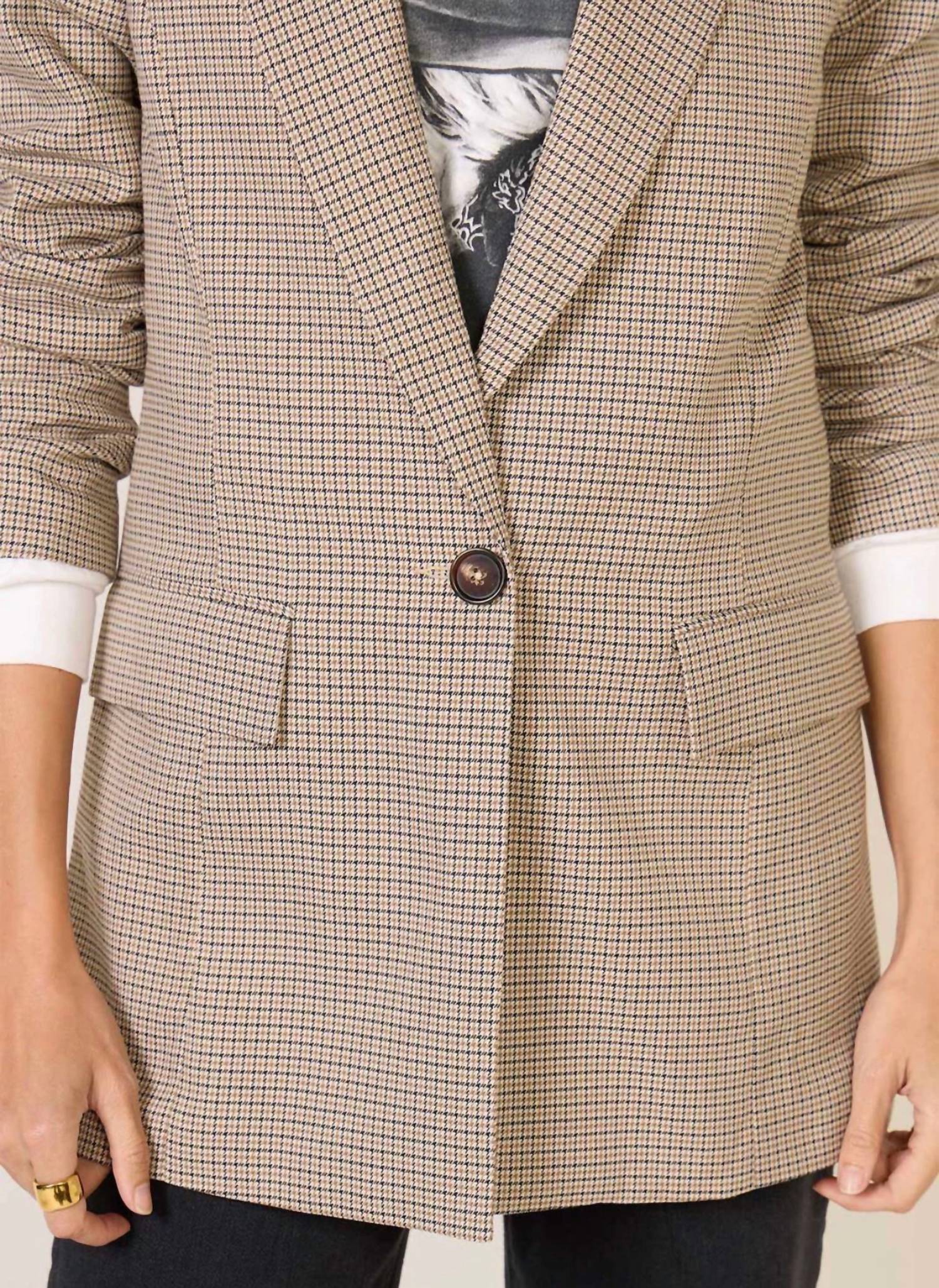 Z Supply Elite Blazer in sand - women's jacket - alternate view