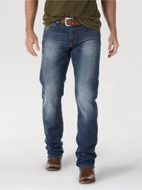 Wrangler Retro Creek Wash Slim Fit Straight Leg Jean in medium blue - men's jeans