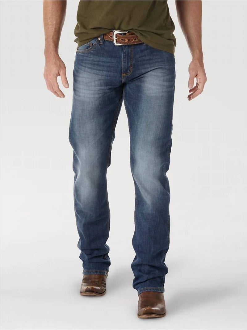 Wrangler Retro Creek Wash Slim Fit Straight Leg Jean in medium blue - men's jeans