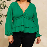 Oddi - Gorgeous V-neck Blouse - Plus